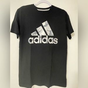 New Adidas Black T Shirt Boys Size L 14/16